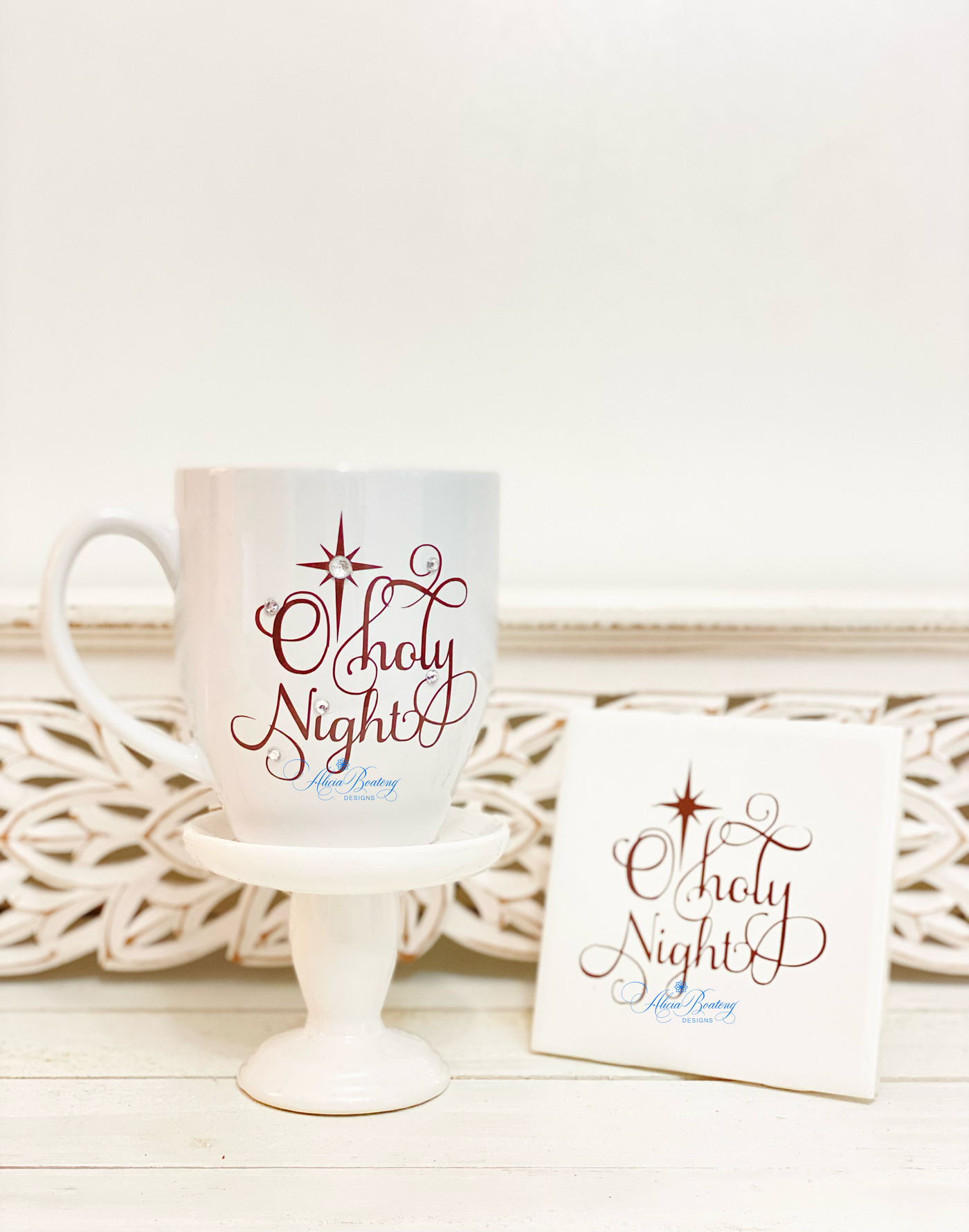 Oh Holy Night Cup and Coaster set