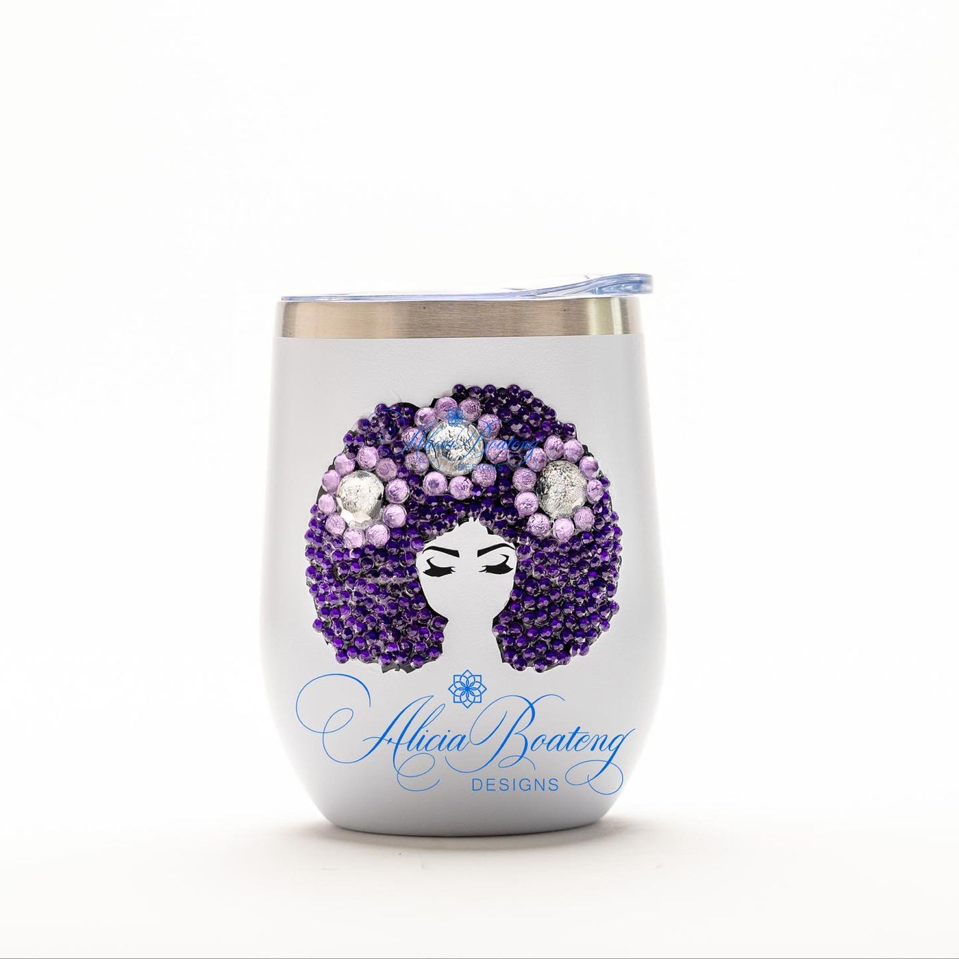 AFRO Glam Layla 12oz. Wine Tumbler