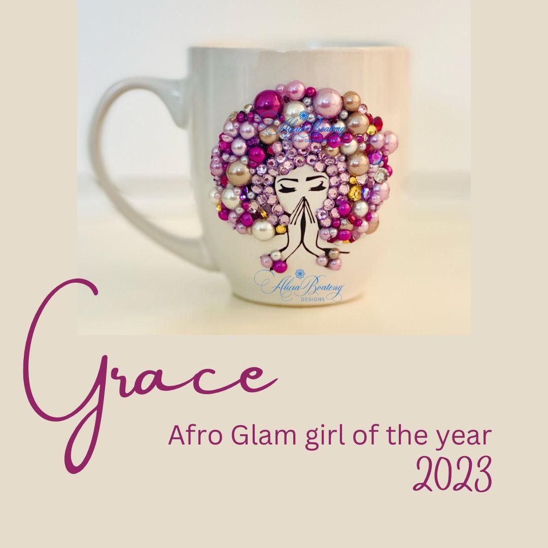 AFRO Glam Collection (Grace) | Lavender and Purple Pearls | Lavender Stones | Limited Edition 2023
