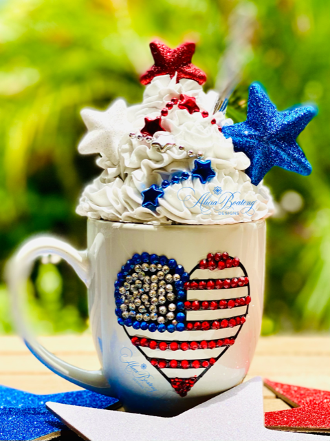 Americana Coffee / Tea Cup with Faux Topper