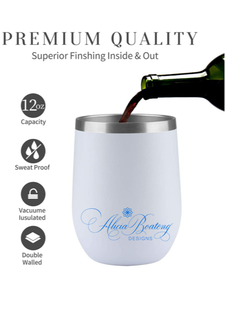 AFRO Glam Layla 12oz. Wine Tumbler