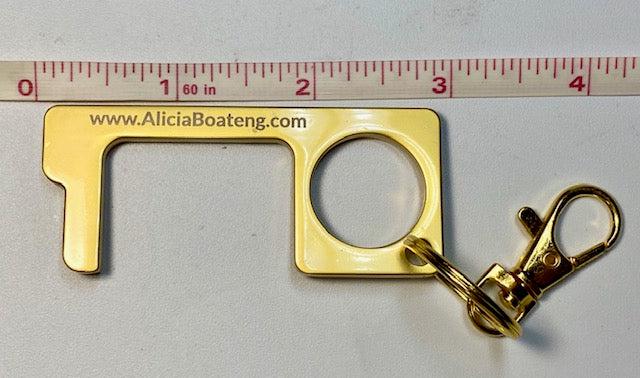 Door Opener tool with initial - keychain